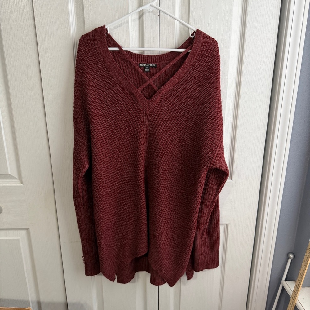 Moral Fiber crisscross neckline‎ sweater size 3X